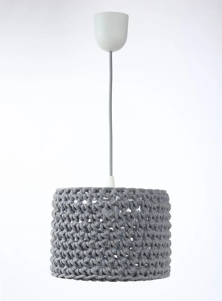 Lampa wisząca COTTON 25 szara abażur sweterek | MIRAT. w stylu  kolekcja