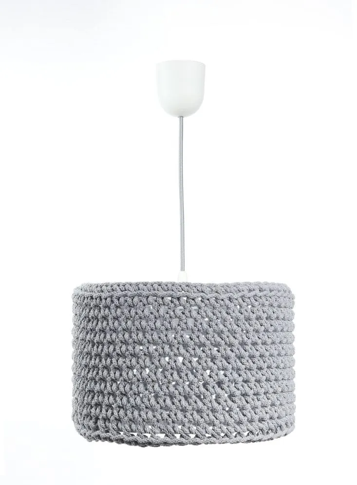 Lampa wisząca COTTON 30 szara ręcznie robiona polska | MIRAT. w stylu kolekcja