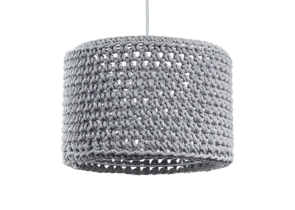 Lampa wisząca COTTON 30 szara ręcznie robiona polska | MIRAT. w stylu kolekcja