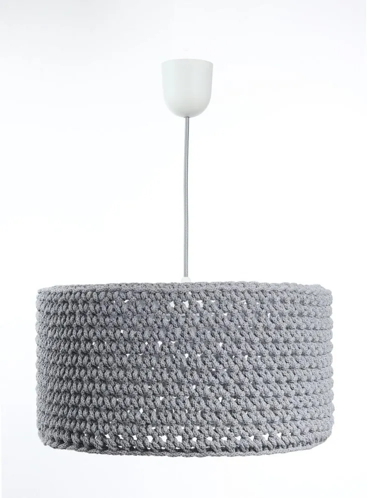 Lampa wisząca COTTON 40 szara nowoczesna ze sznurka | MIRAT. w stylu kolekcja