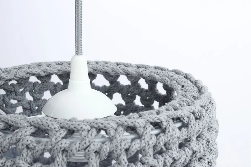 Lampa wisząca COTTON 25 szara abażur sweterek | MIRAT. w stylu  kolekcja