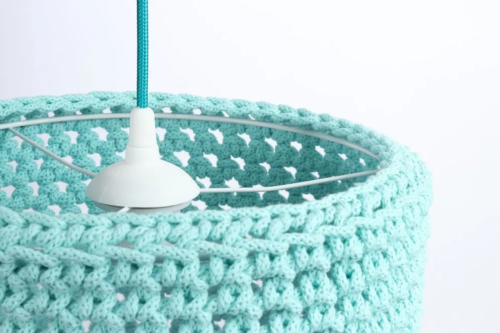 Lampa wisząca COTTON 25 turkusowa mała | MIRAT. w stylu kolekcja
