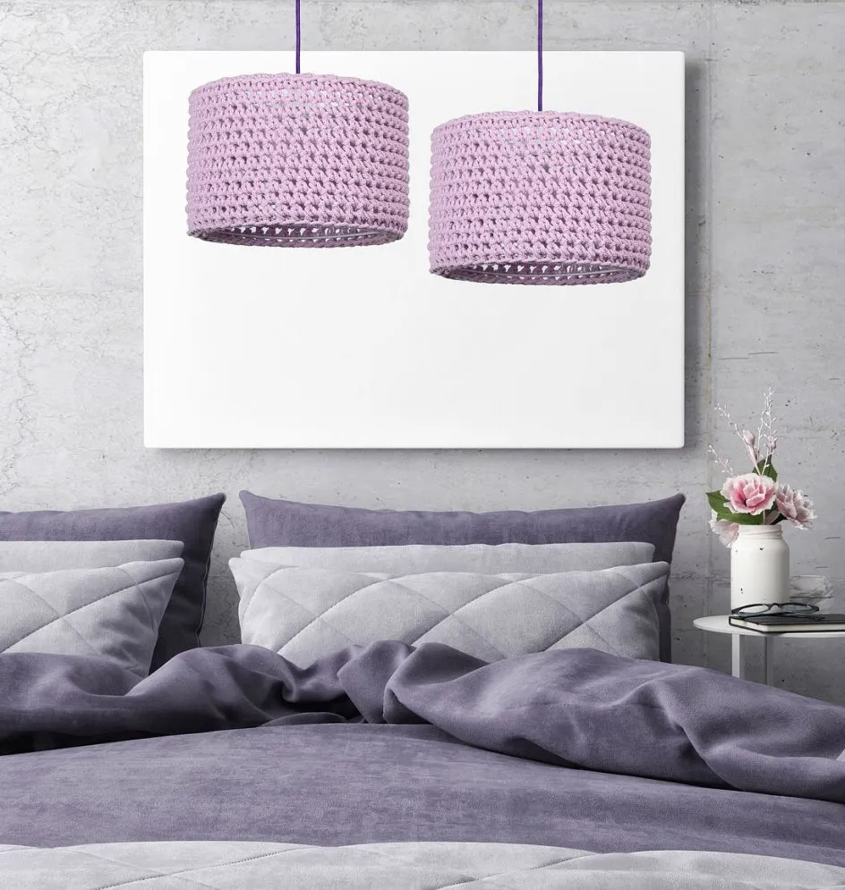 Lampa wisząca COTTON 30 fioletowa do pokoju dziecka | MIRAT. w stylu  kolekcja
