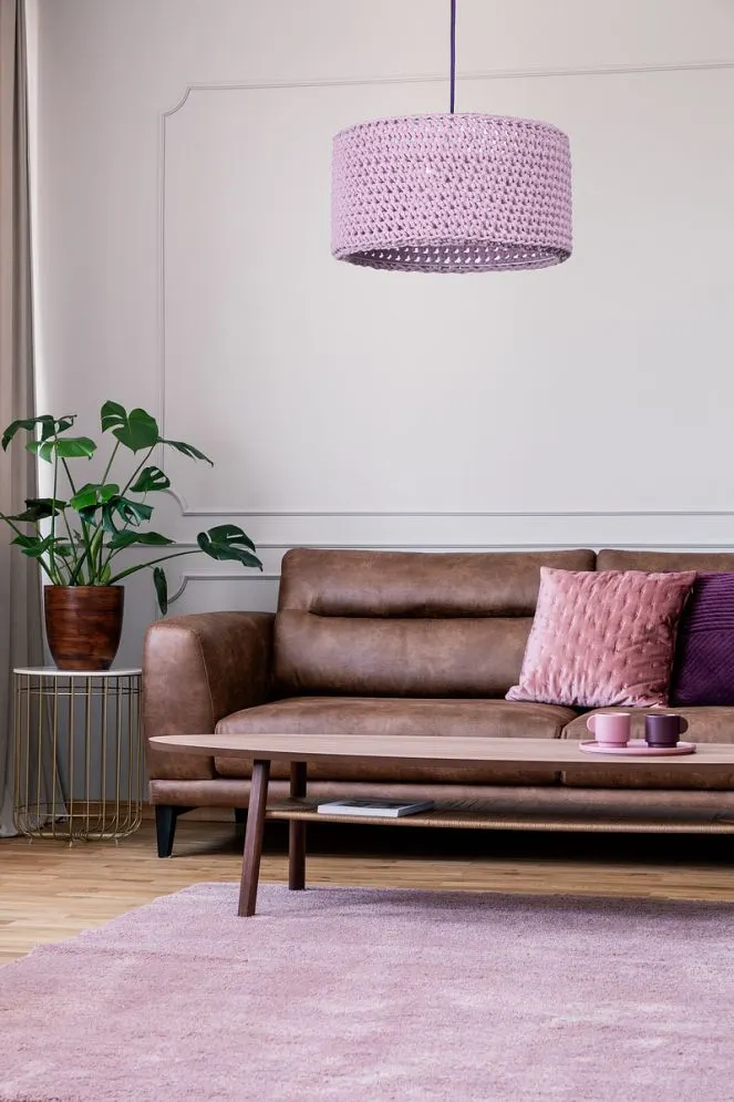 Lampa wisząca COTTON 40 fioletowa nowoczesna | MIRAT. w stylu  kolekcja