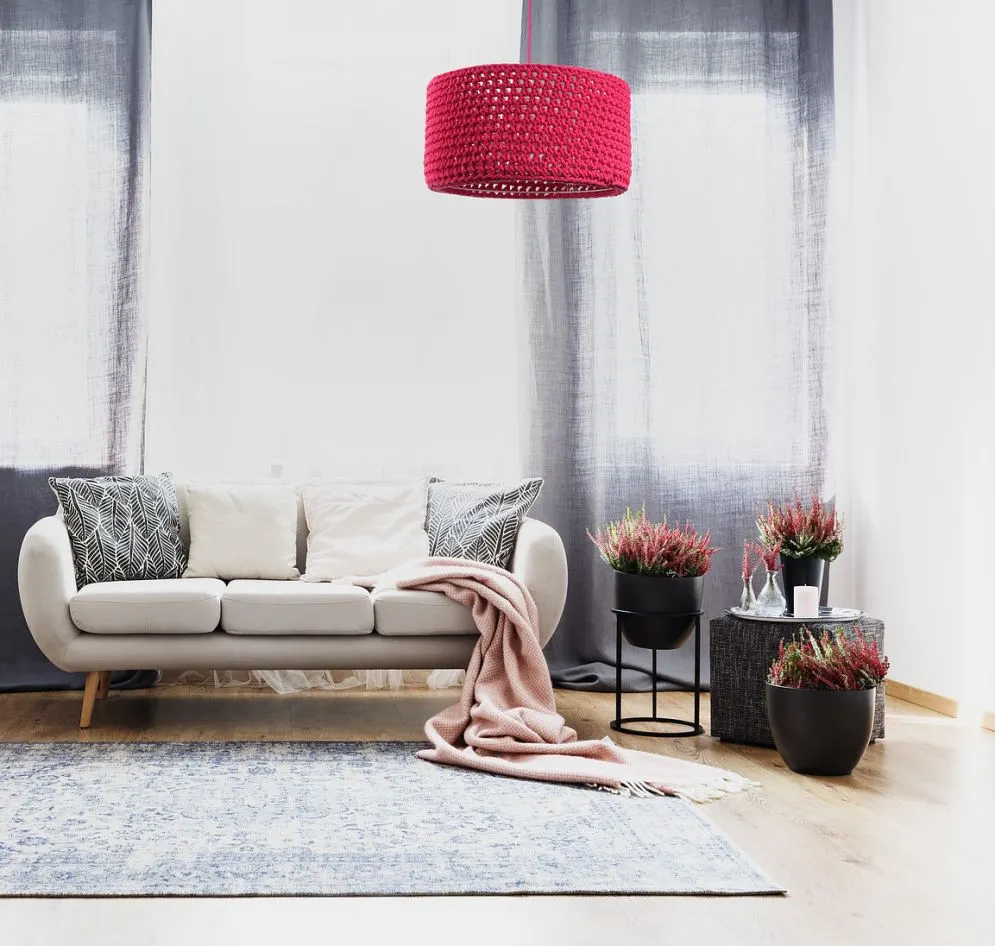Lampa wisząca COTTON 40 czerwona do salonu | MIRAT. w stylu  kolekcja