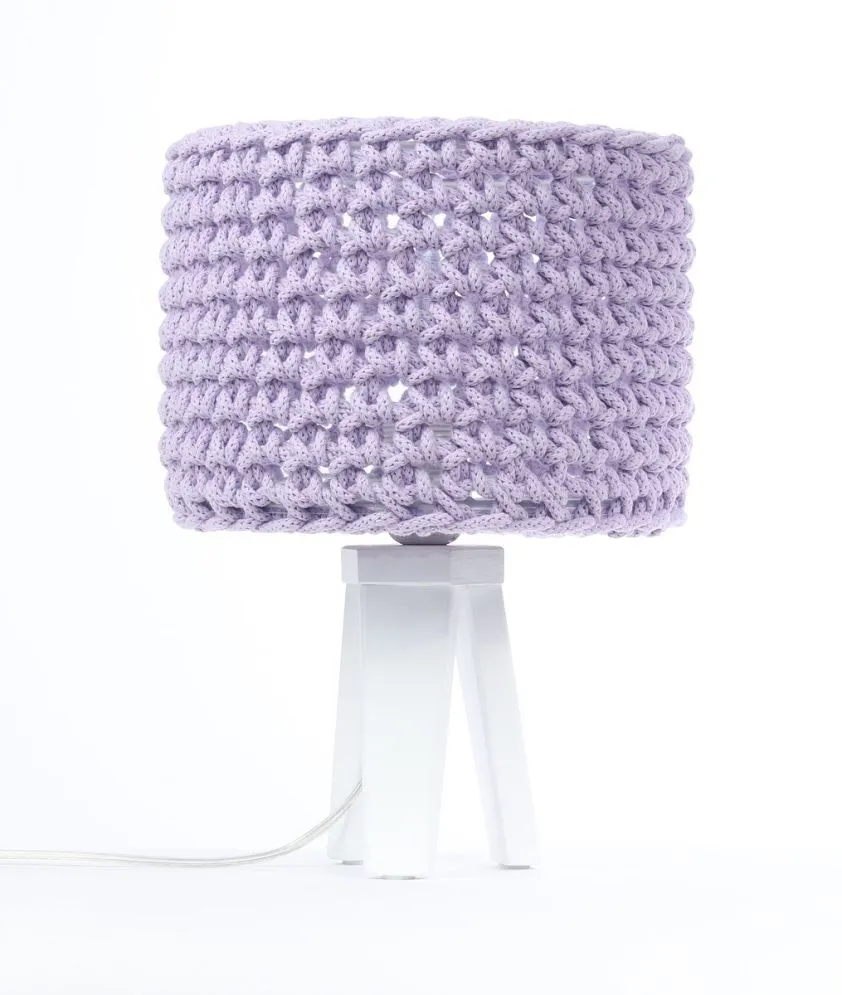 Lampa stołowa COTTON WOOD fioletowa do pokoju dziecięcego | MIRAT.