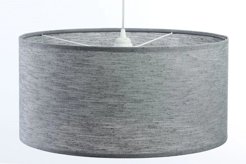 Lampa wisząca NATURAL GREY 40 szara walec tkanina | MIRAT.