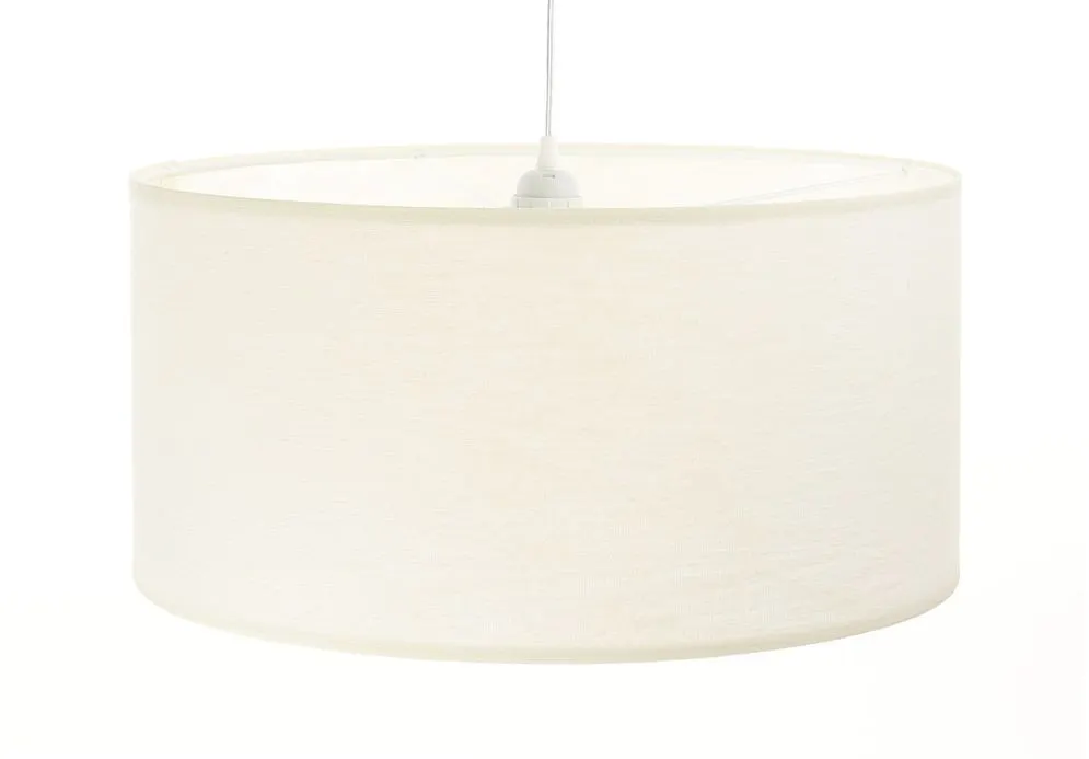 Lampa wisząca NATURAL CREAM 40 kremowa tkanina walec | MIRAT.