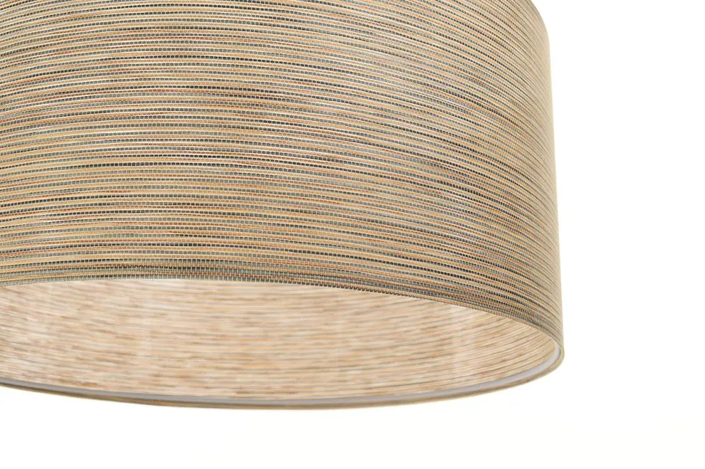 Lampa wisząca NATURAL BAMBOO 40 beżowa płócienna imitująca bambus | MIRAT.
