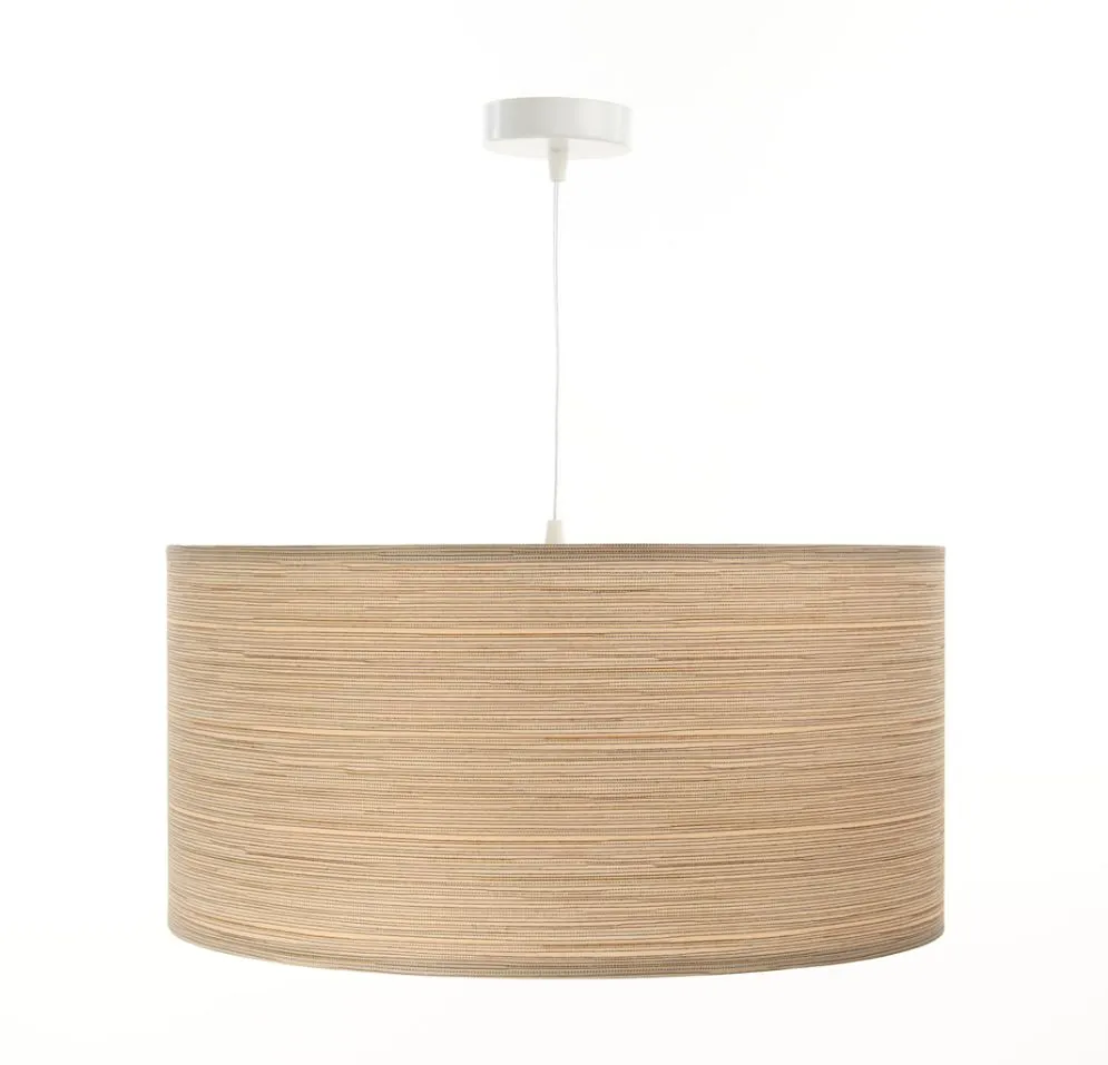 Lampa wisząca NATURAL REED 50 beżowa minimalistyczna do kuchni | MIRAT.
