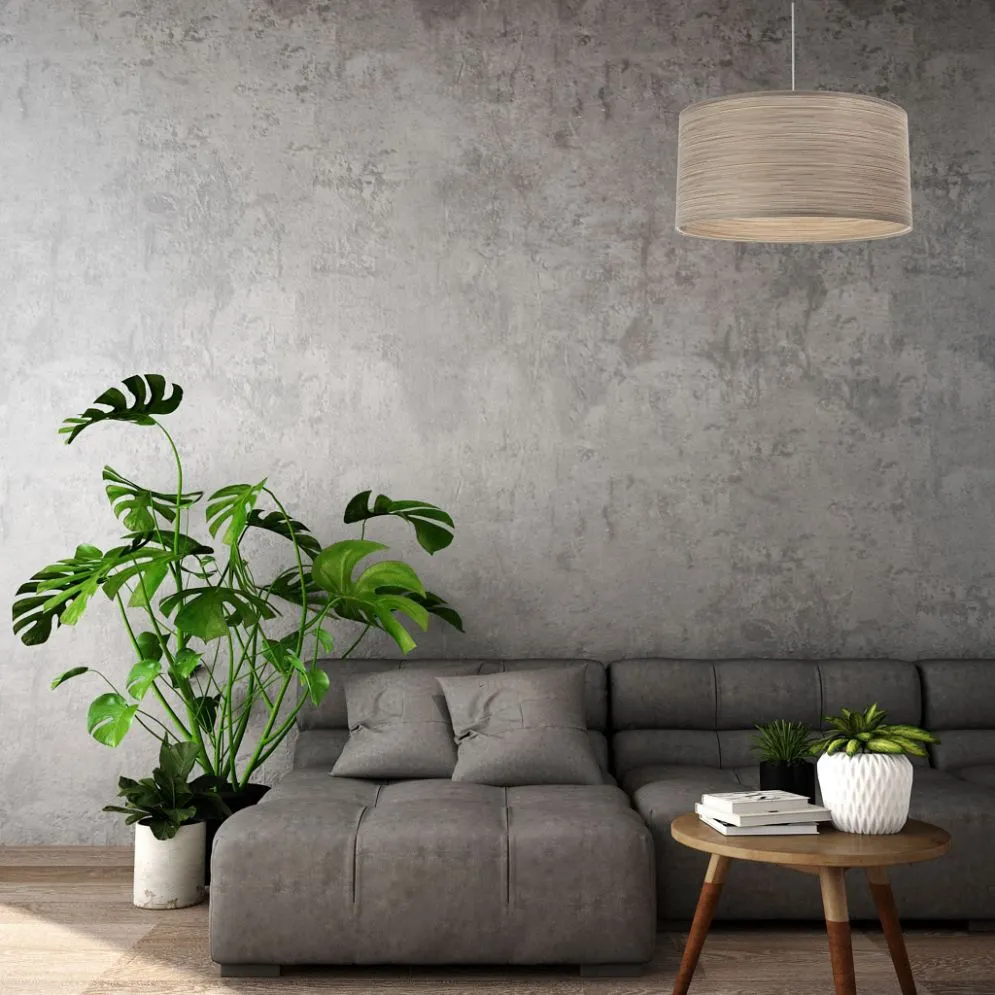 Lampa wisząca NATURAL FIBER 60 ciemnobeżowa do jadalni polskiej produkcji | MIRAT.