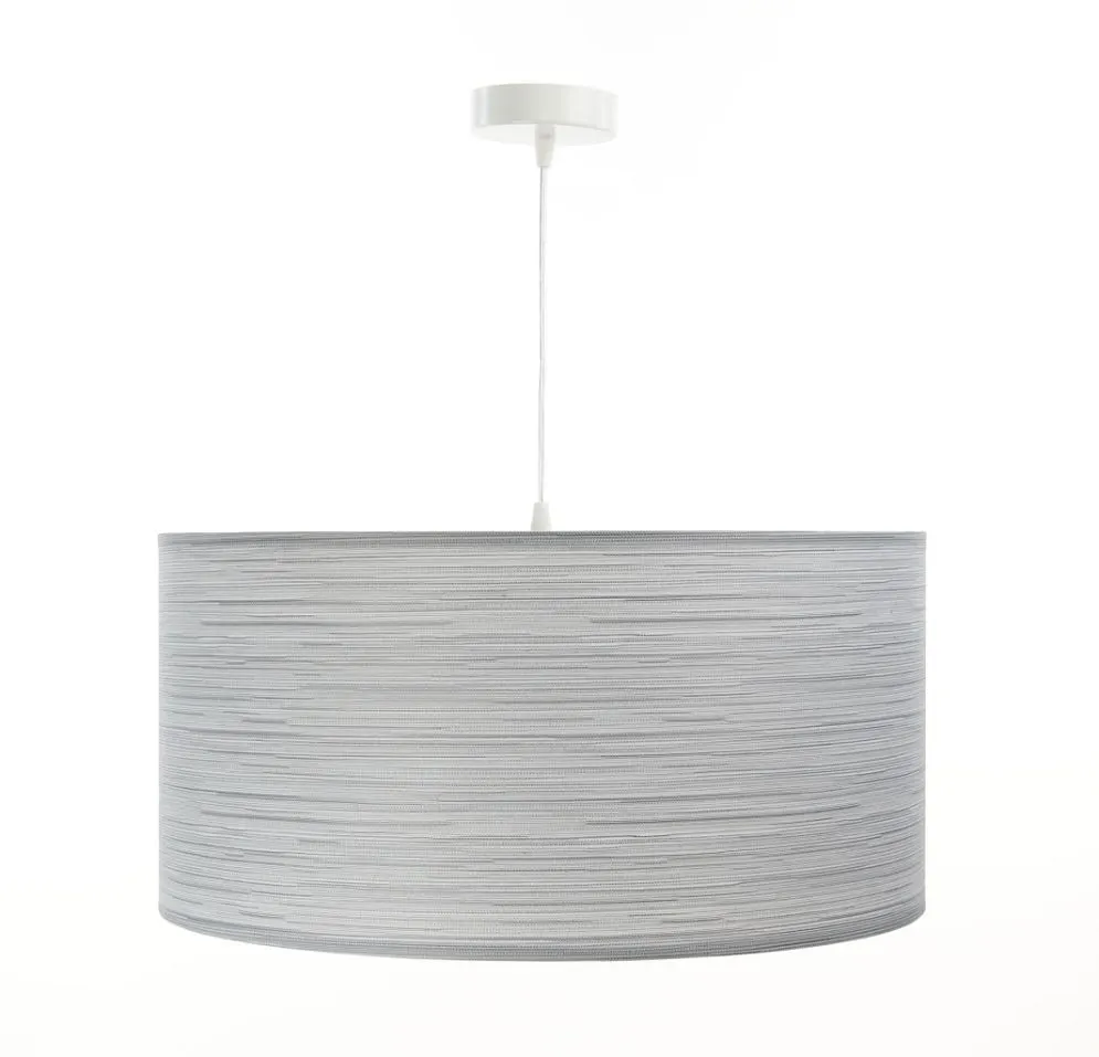 Lampa wisząca NATURAL SILVER 40 jasnoszara minimalistyczna walec | MIRAT.