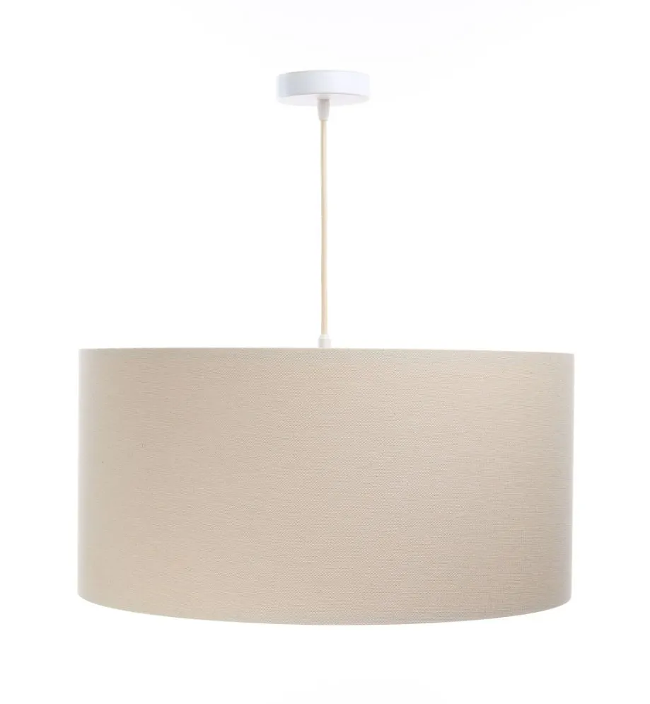 Lampa wisząca BOHO LEN 50 kremowa walec w stylu boho | MIRAT.