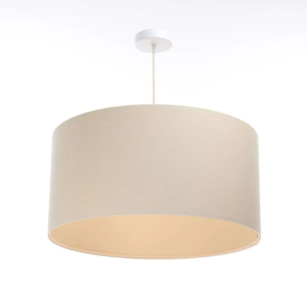 Lampa wisząca BOHO LEN 50 kremowa walec w stylu boho | MIRAT.