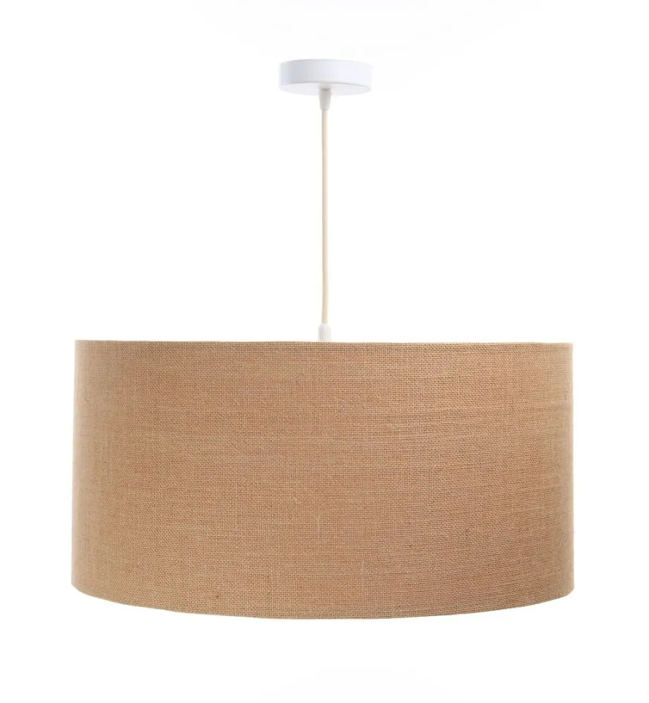 Lampa wisząca BOHO JUTA 30 beżowa minimalistyczna w stylu boho | MIRAT.