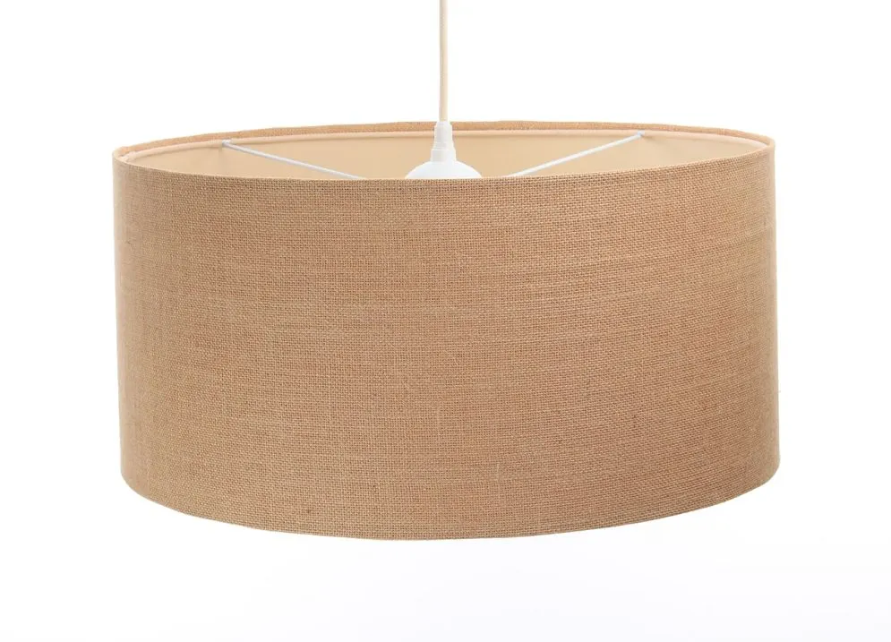 Lampa wisząca BOHO JUTA 40 beżowa walec 1 żarówka | MIRAT.