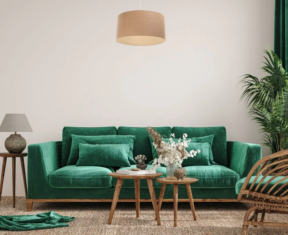 Lampa wisząca BOHO JUTA 30 beżowa minimalistyczna w stylu boho | MIRAT.