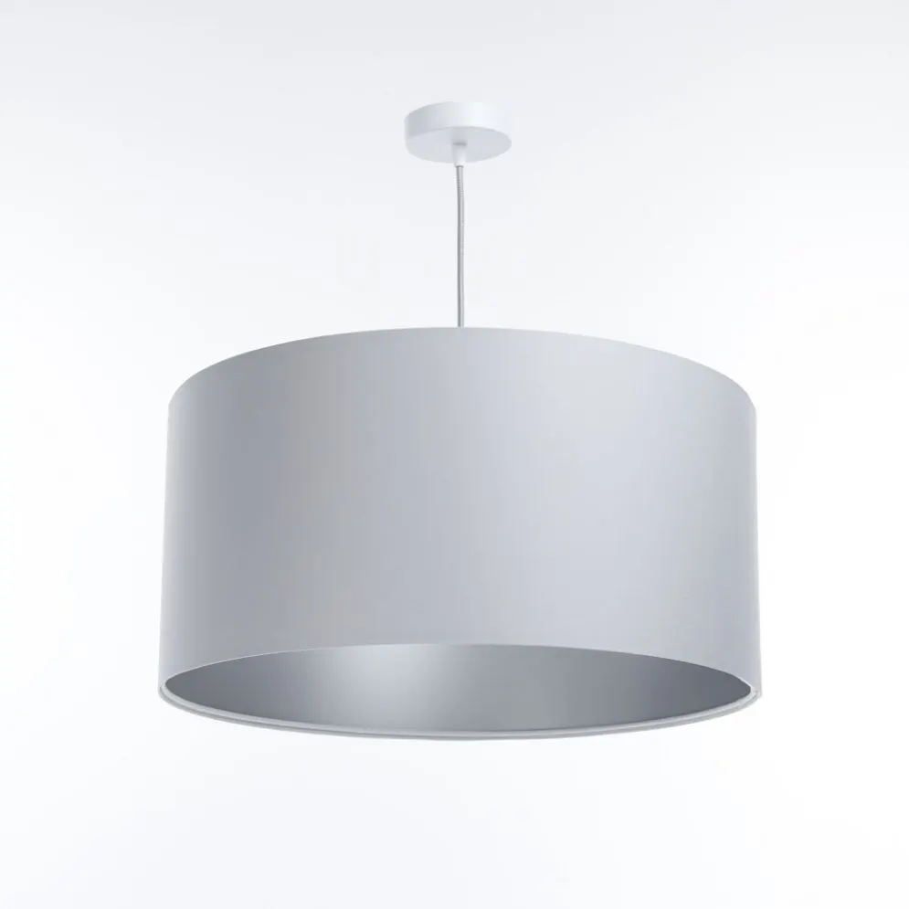 Lampa wisząca MODERN 40 szara/srebrna w kształcie walca I sklep meblowy MIRAT.