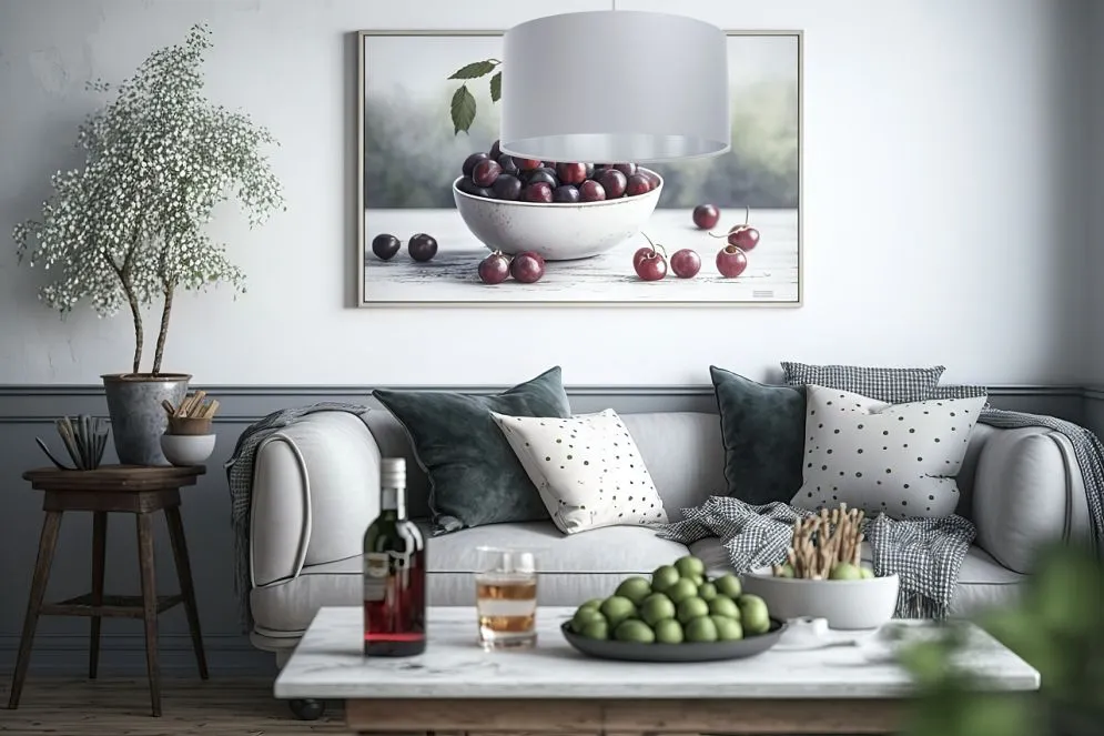 Lampa wisząca MODERN 70 szara/srebrne lustro na 1 żarówkę I sklep meblowy MIRAT.