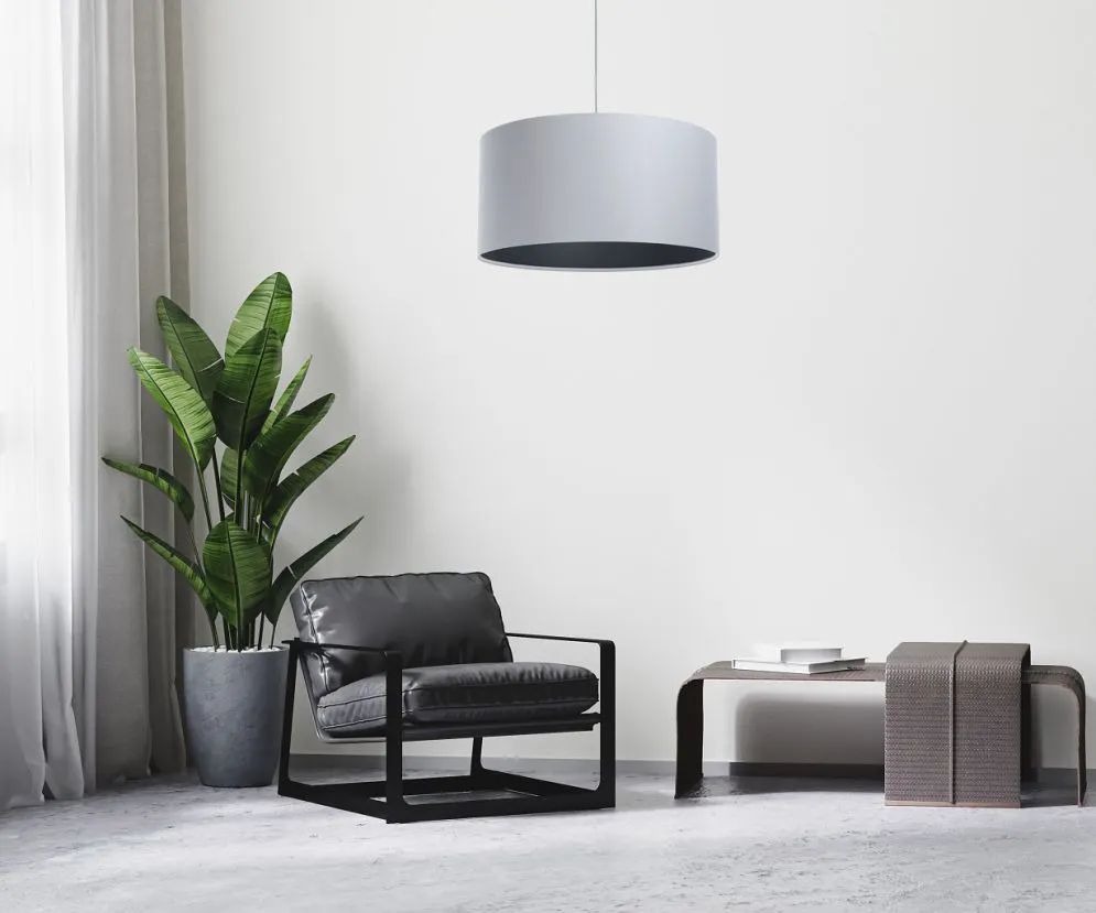 Lampa wisząca MODERN 60 szara/grafitowa w kształcie walca I sklep meblowy MIRAT.