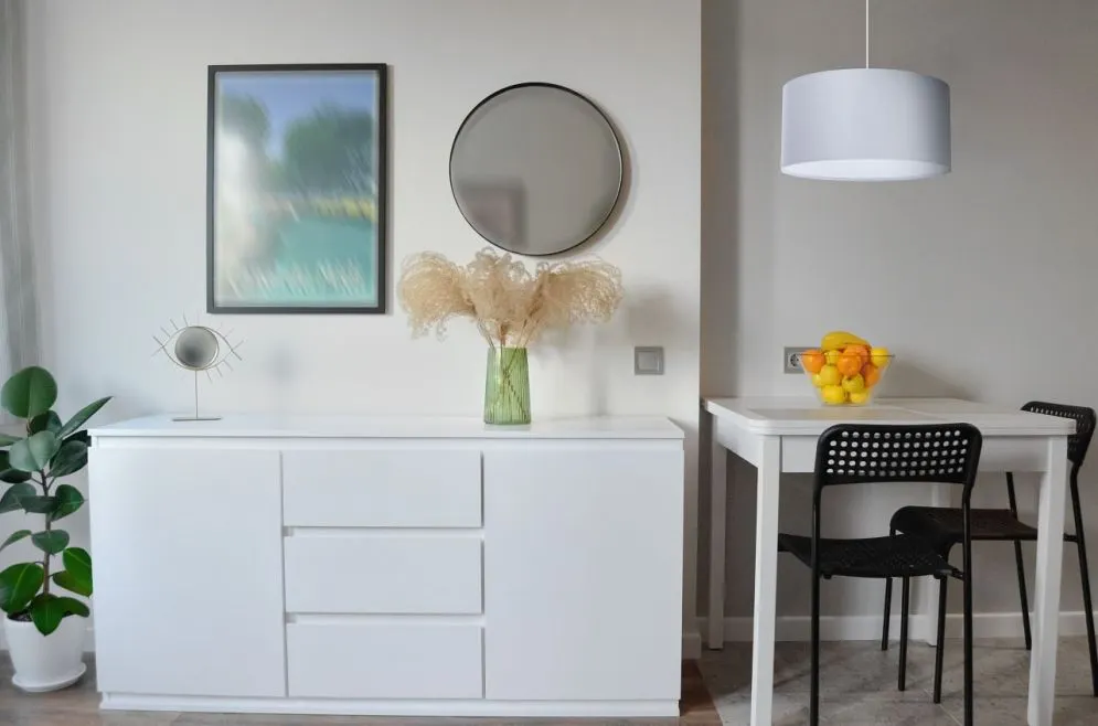 Lampa wisząca MODERN 70 szara/biała duża nad stół I sklep meblowy MIRAT.