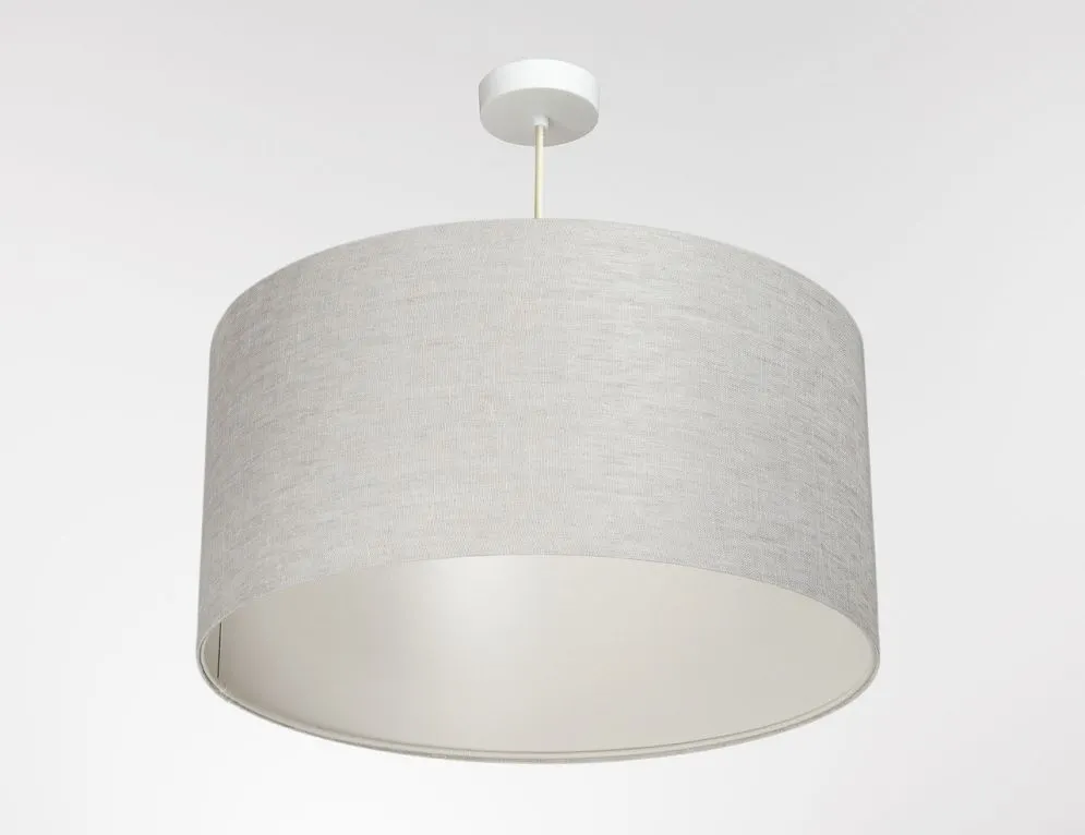 Lampa wisząca LEN LIGHT 50 jasno beżowa z lnianej tkaniny I sklep meblowy MIRAT.