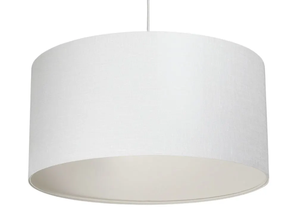 Lampa wisząca LEN LIGHT 40 biała lniana I sklep meblowy MIRAT.