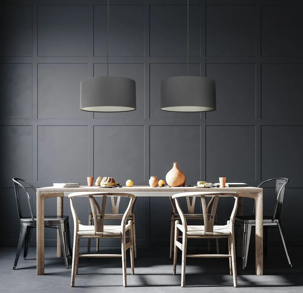 Lampa wisząca LEN LIGHT 40 grafitowa nad stół I sklep meblowy MIRAT.
