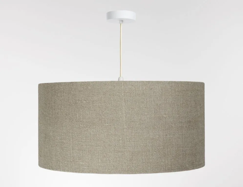 Lampa wisząca LEN LIGHT 210-50 ciemno beżowa lniana I sklep meblowy MIRAT.