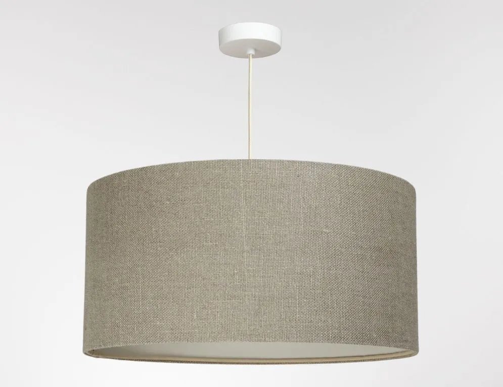Lampa wisząca LEN LIGHT 210-50 ciemno beżowa lniana I sklep meblowy MIRAT.