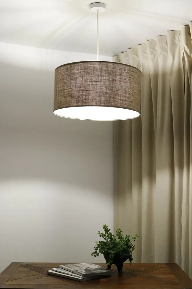 Lampa wisząca LEN LIGHT 210-60 ciemno beżowa naturalistyczna I sklep meblowy MIRAT.