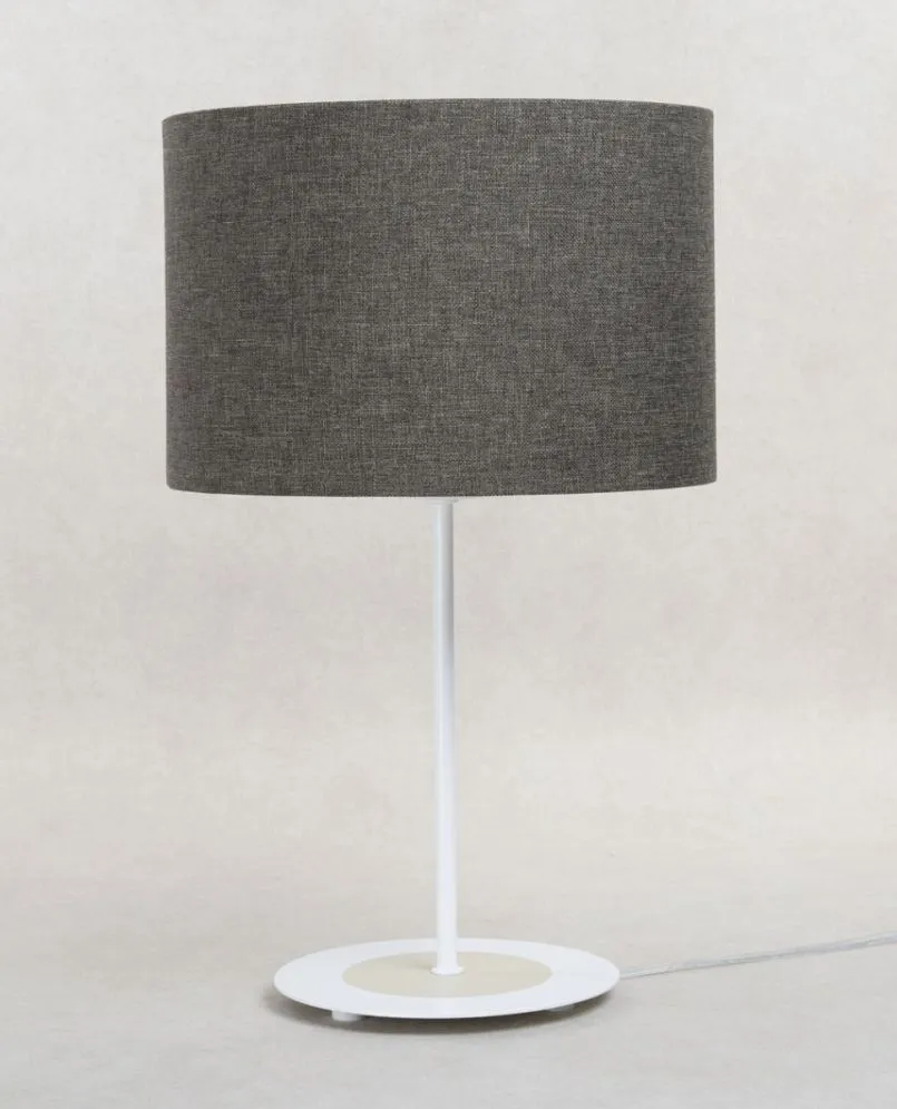 Lampa stołowa ERUTAN III szara na metalowej podstawie I sklep meblowy MIRAT.