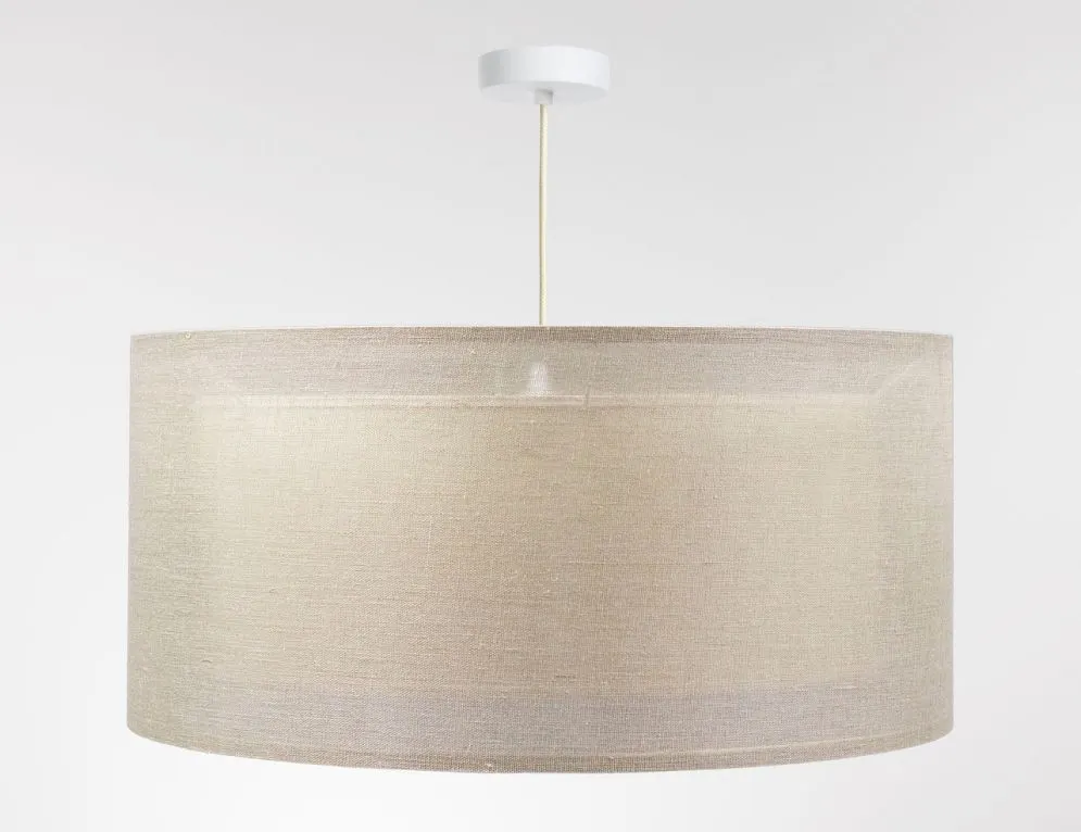 Lampa wisząca DUO LEN LIGHT 50 beżowa lniana I sklep meblowy MIRAT.