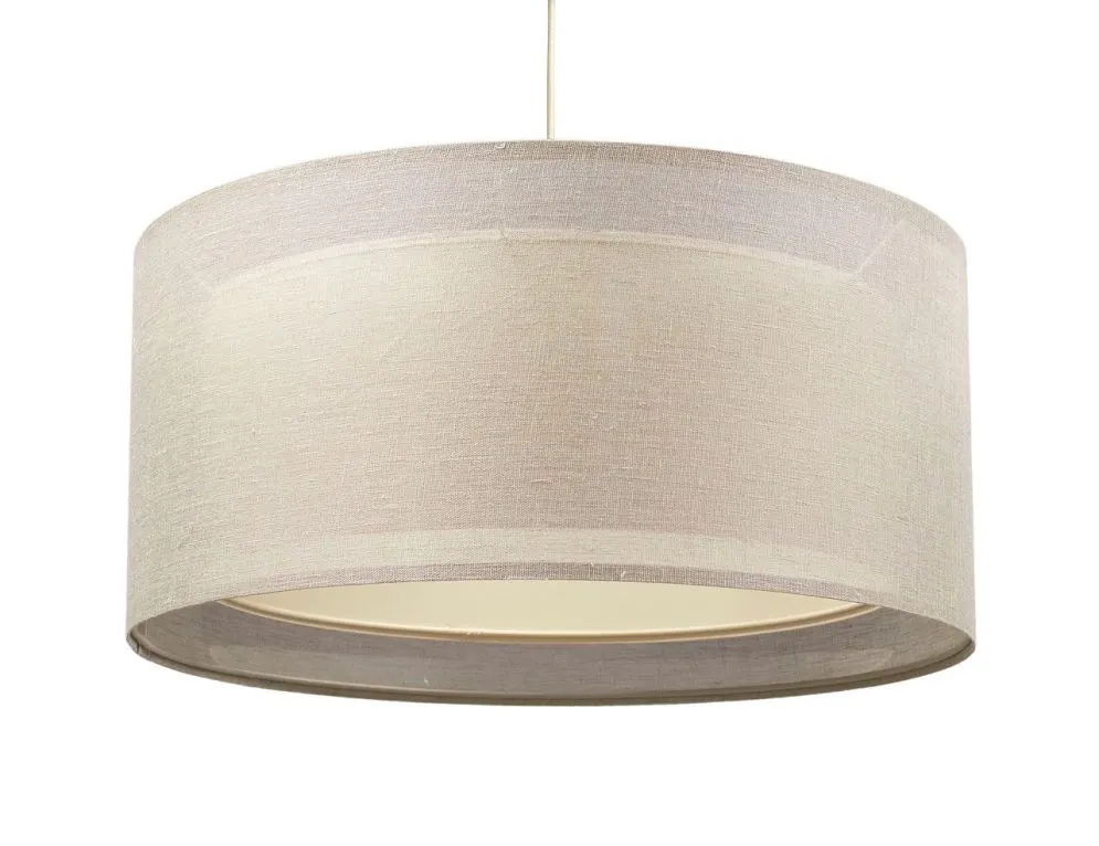 Lampa wisząca DUO LEN LIGHT 60 beżowa lniana I sklep meblowy MIRAT.