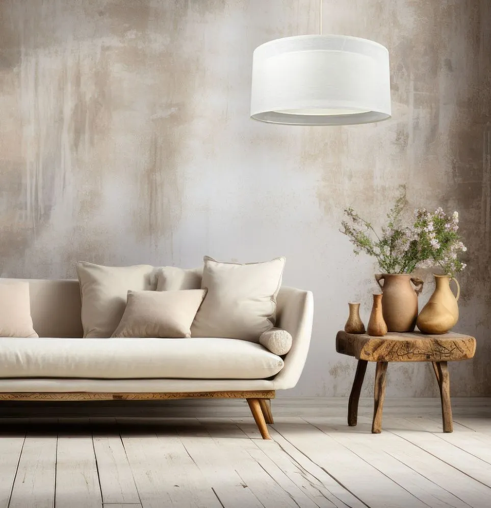 Lampa wisząca DUO LEN LIGHT 50 kremowa do salonu I sklep meblowy MIRAT.