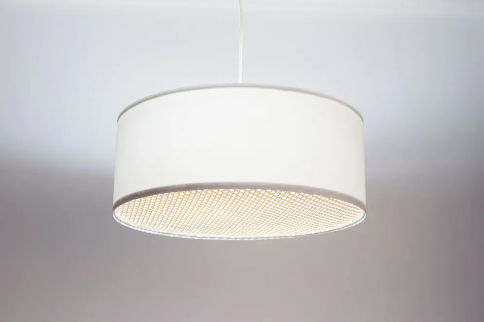 Lampa wisząca MODERN RATTAN 60 kremowa w kształcie walca I sklep meblowy MIRAT.