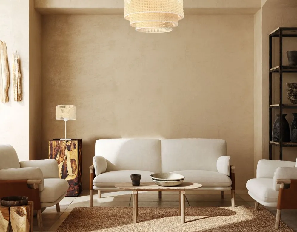 Lampa stołowa BOHO HIGH rattan naturalny na metalowej podstawie | MIRAT. w stylu kolekcja