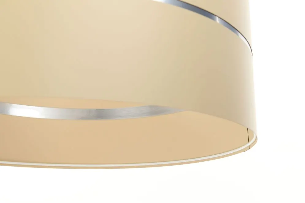 Lampa wisząca SIMPLY GLAMOUR 30 kremowa ze srebrnym paskiem do jadalni | MIRAT. w stylu  kolekcja