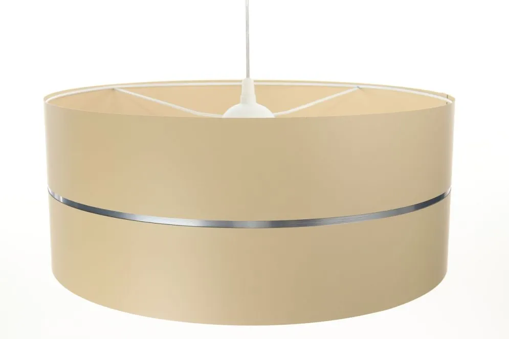 Lampa wisząca SIMPLY GLAMOUR 30 kremowa ze srebrnym paskiem do jadalni | MIRAT. w stylu  kolekcja