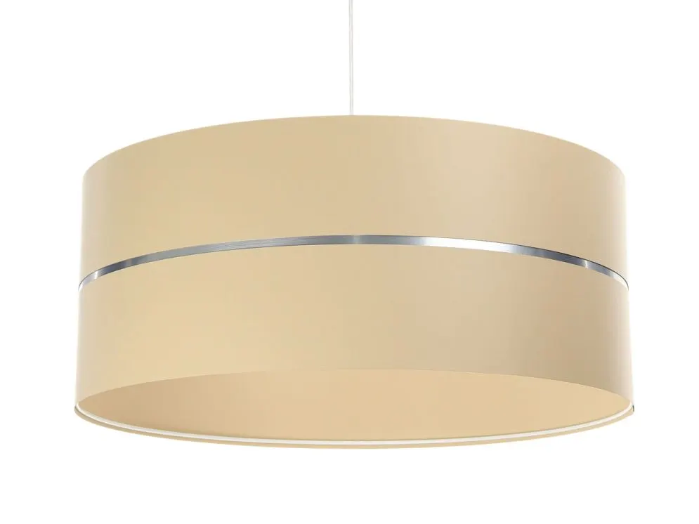 Lampa wisząca SIMPLY GLAMOUR 30 kremowa ze srebrnym paskiem do jadalni | MIRAT. w stylu  kolekcja