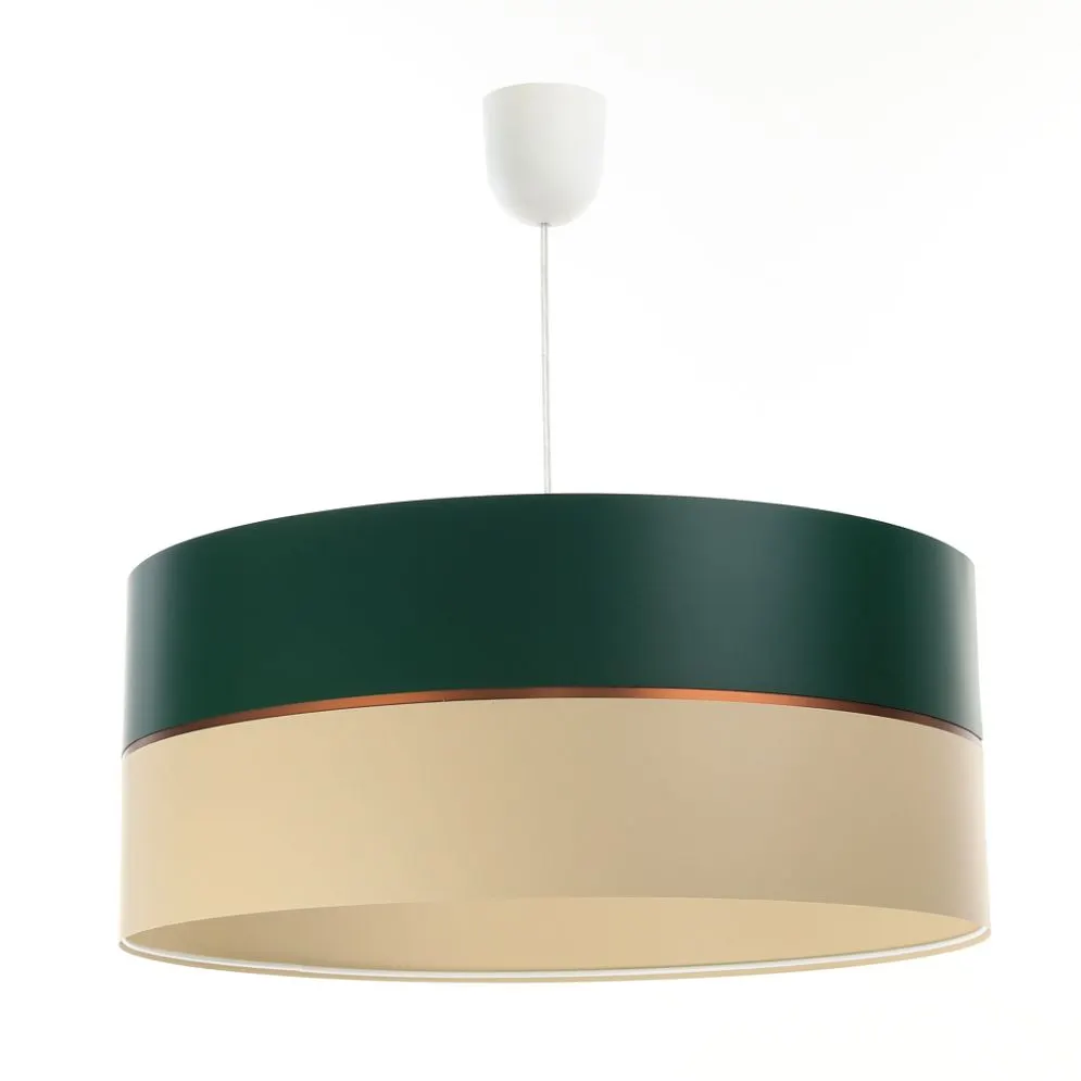 Lampa wisząca SIMPLY GLAMOUR 30 zielona/kremowa w stylu glamour | MIRAT. w stylu kolekcja