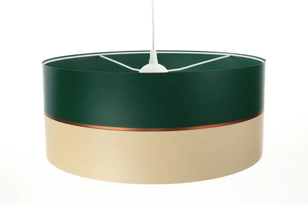 Lampa wisząca SIMPLY GLAMOUR 50 zielona/kremowa z tworzywa | MIRAT. w stylu  kolekcja