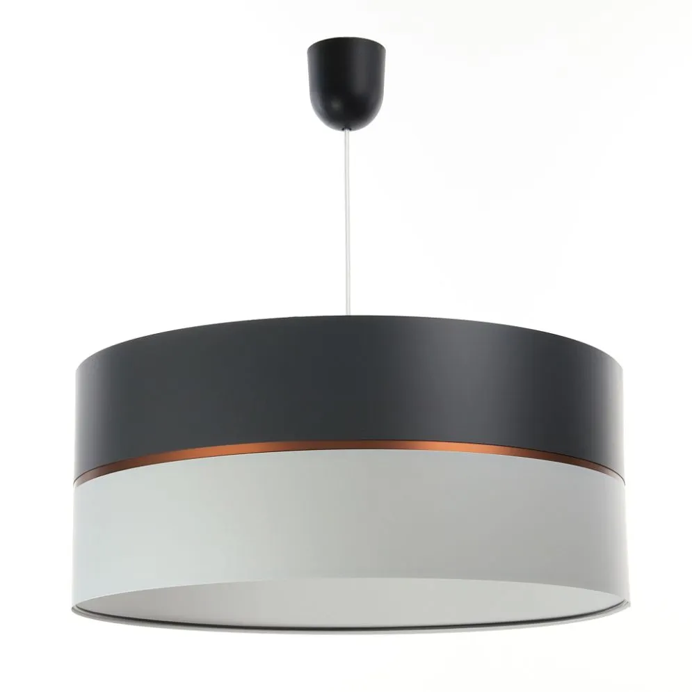 Lampa wisząca SIMPLY GLAMOUR 50 jasnoszara/ciemnoszara w stylu glamour | MIRAT.