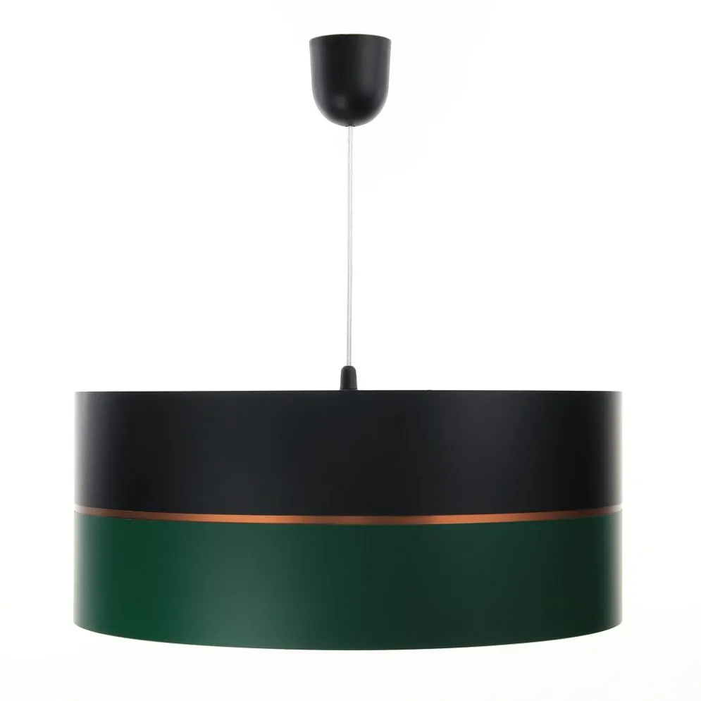 Lampa wisząca SIMPLY GLAMOUR 40 zielona/czarna z tworzywa PCV | MIRAT.