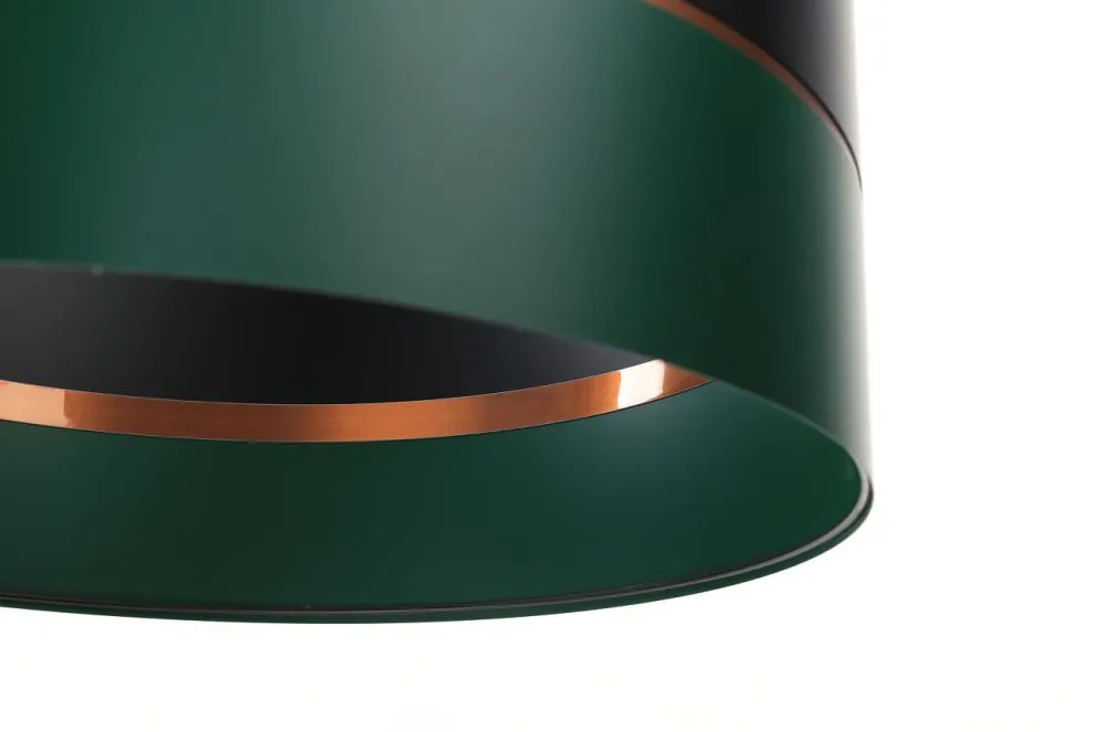 Lampa wisząca SIMPLY GLAMOUR 40 zielona/czarna z tworzywa PCV | MIRAT.