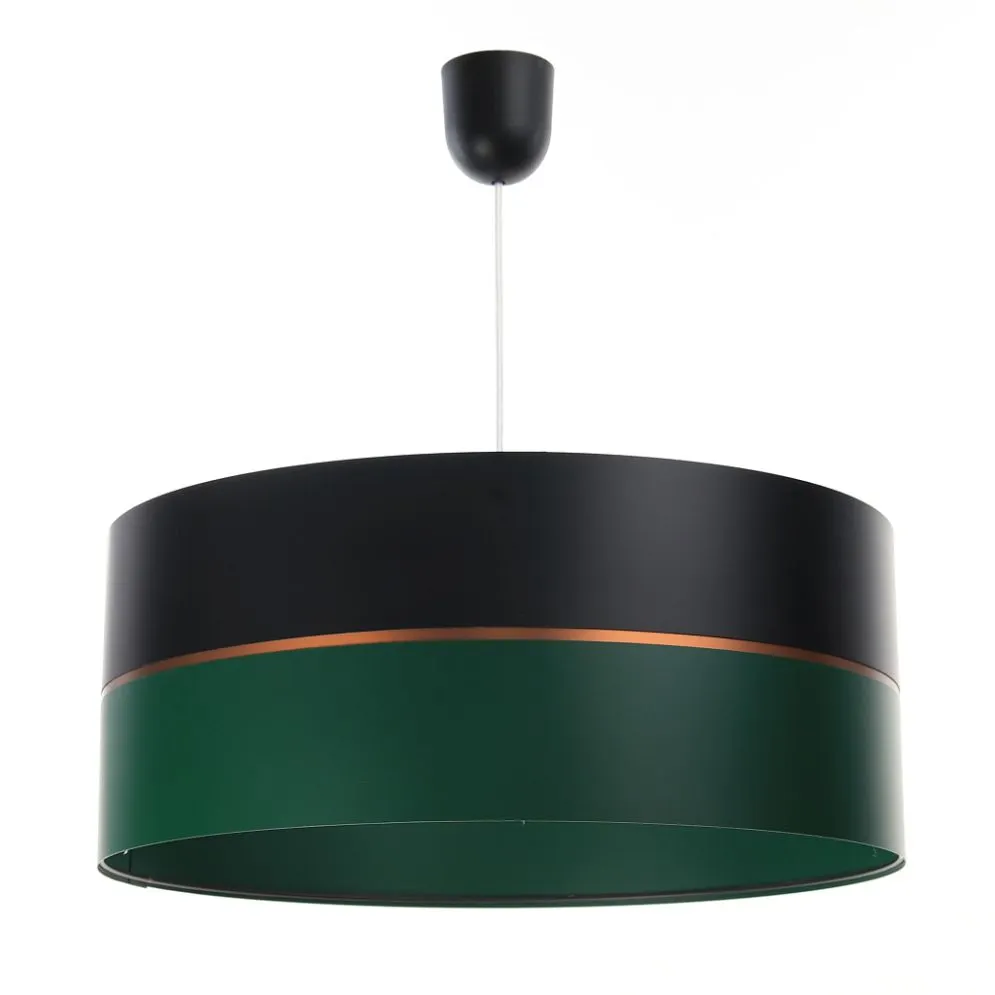 Lampa wisząca SIMPLY GLAMOUR 30 zielona/czarna ręcznie robiona | MIRAT.