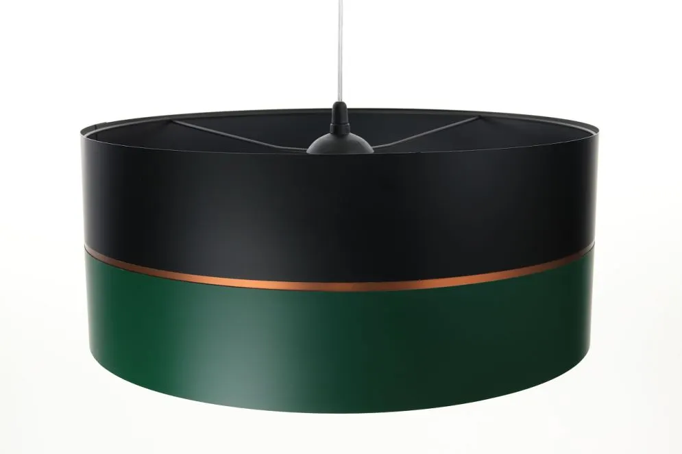 Lampa wisząca SIMPLY GLAMOUR 40 zielona/czarna z tworzywa PCV | MIRAT.