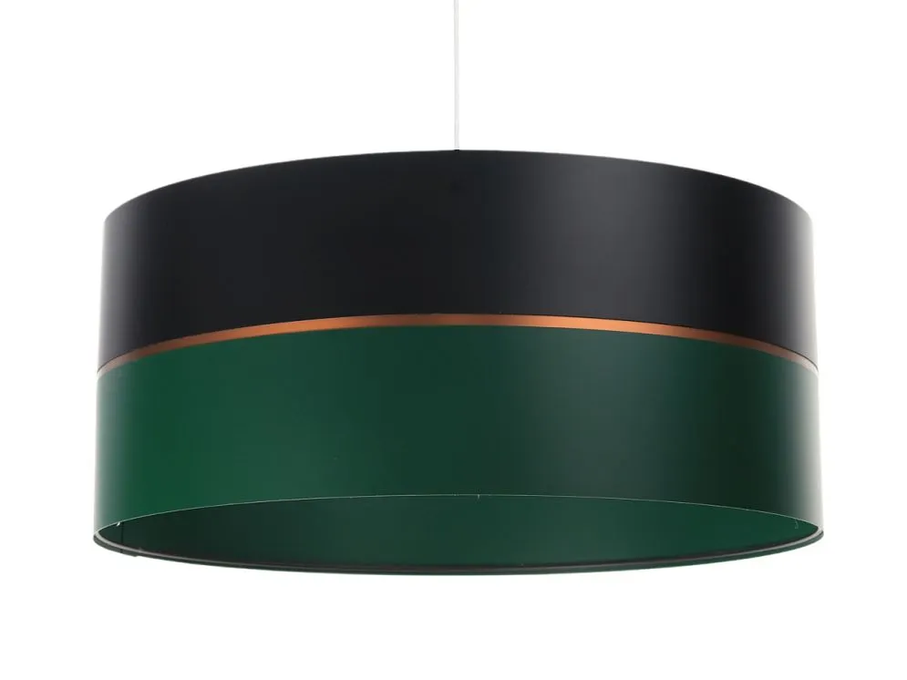 Lampa wisząca SIMPLY GLAMOUR 30 zielona/czarna ręcznie robiona | MIRAT.