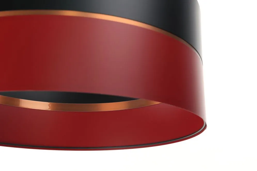 Lampa wisząca SIMPLY GLAMOUR 40 czerwona/czarna w stylu glamour | MIRAT.