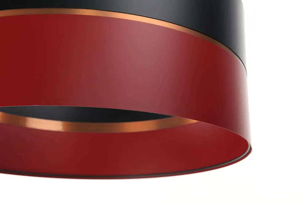 Lampa wisząca SIMPLY GLAMOUR 40 czerwona/czarna w stylu glamour | MIRAT.